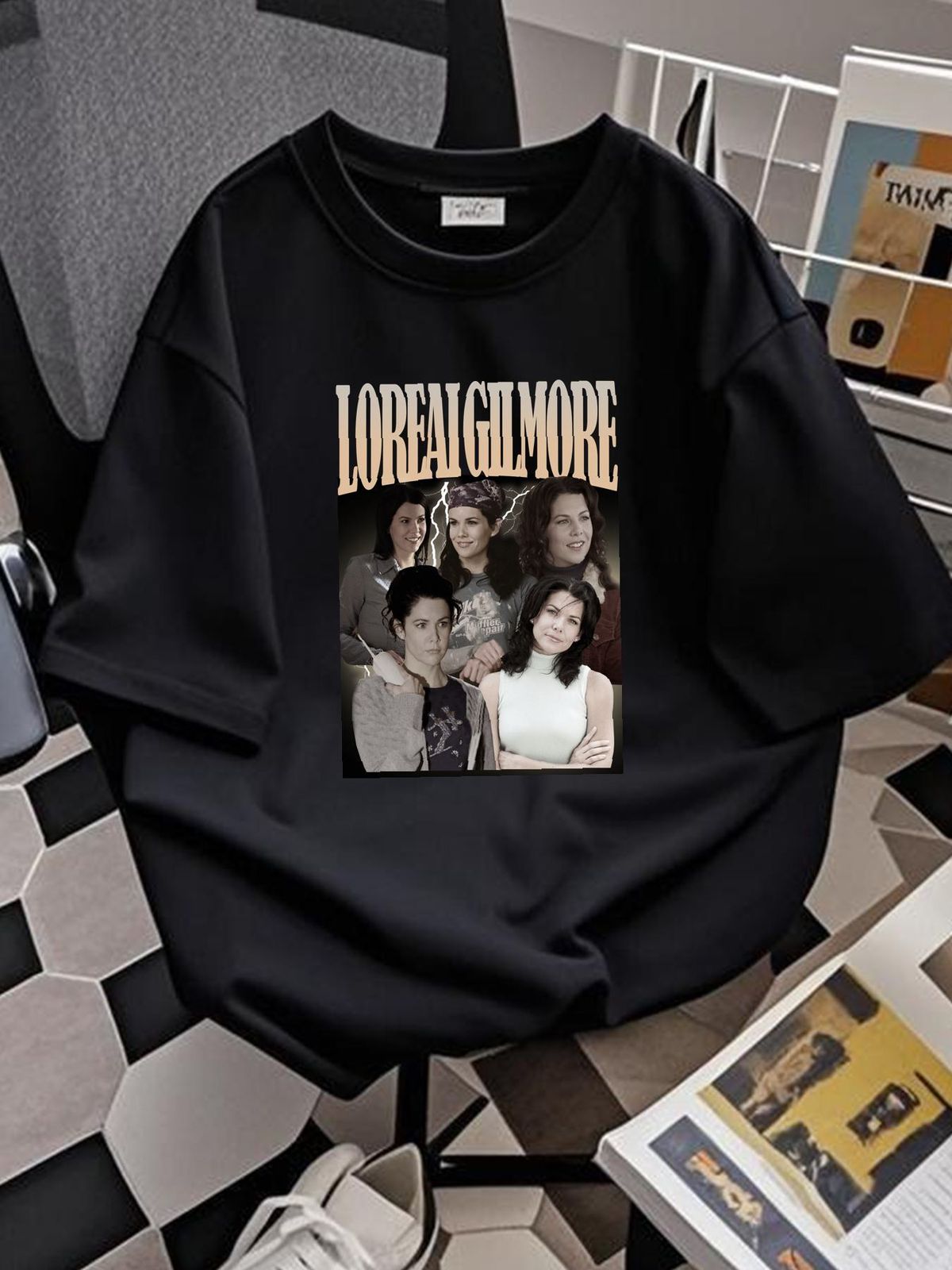 Maglietta Lorelai Gilmore Serie TV Anni '90, Maglietta Grafica Film Unisex AN9926 Moda Traspirante Abbigliamento Firmato Uomo Estate Leggermente Versatile_voghion.com