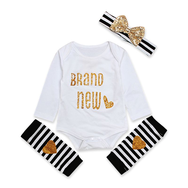 Mädchen Frühling Und Herbst Lange ärmeln Brief Onesie Klettern Kleidung Ha Kleidung + Kopf Gürtel + Wade Set Kinder der Kleidung_voghion.com