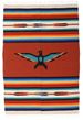 Manta de playa tejida en jacquard con águila, manta mexicana, manta mexicana Thunderbird, manta azteca Navajo_voghion.com