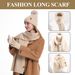 Scarf Gloves Three-Piece Set For Women Autumn Winter Outdoor Warm Double Layer Yarn Knitted Hat_voghion.com