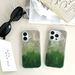 Summer Gradient Green 15 Max Phone Case Double-Sided IMD New 14 Shockproof 16 Pro High-End Feel_voghion.com