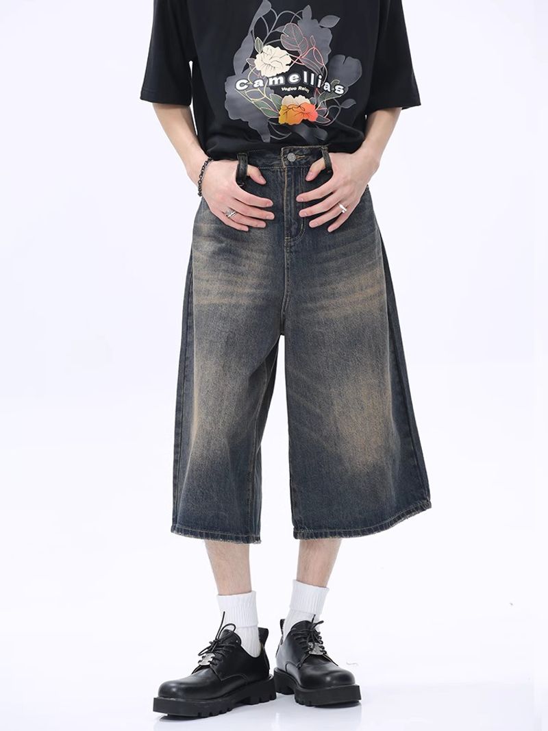 Vêtements pour hommes Shorts en jean pour hommes Pantalons courts d'été pour hommes de haute qualité Shorts en jean tendance_voghion.com