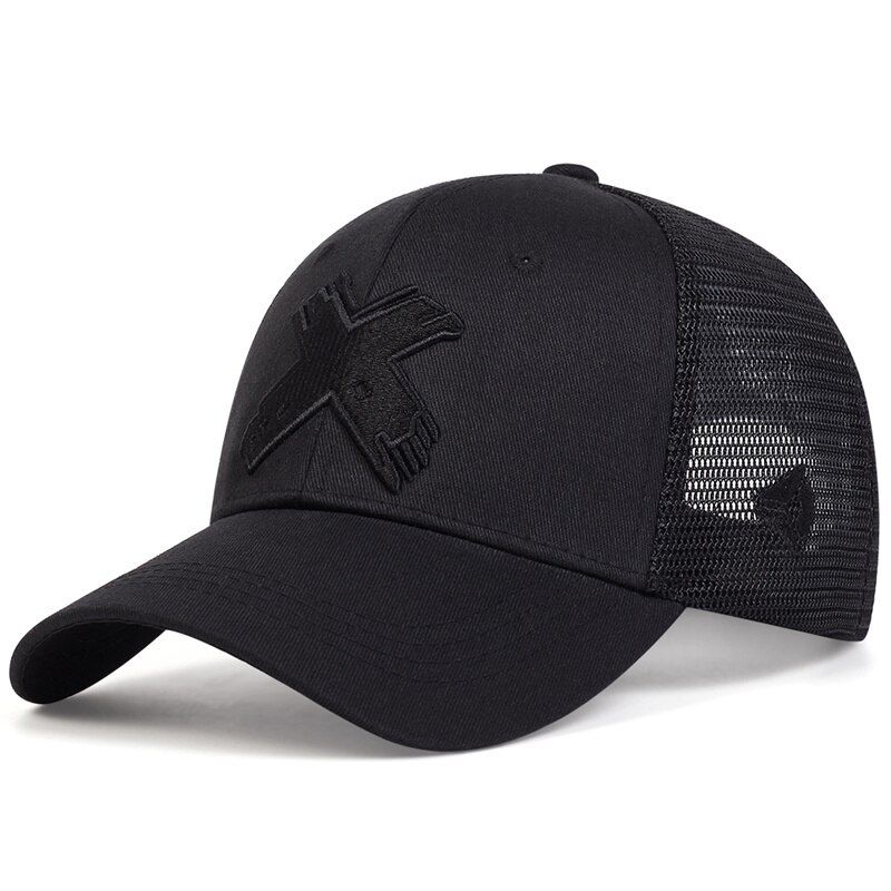 Unisex X Letter Embroidery Baseball Net Caps Spring And Summer Outdoor Adjustable Casual Hats Sunscreen Hat_voghion.com