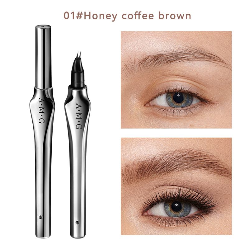 A.M.G Forked Bent-Tip Brow Pencil - Waterproof Sweatproof Smudge-Proof Defined Hair-Like Brow Pencil_voghion.com