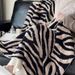 Zebra Pattern Sofa Knitted Half Nap Decoration Bed End Towel Soft Veet Blanket_voghion.com