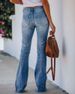 jeans bootcut elasticizzati a vita alta da donna, jeans di alta qualità_voghion.com