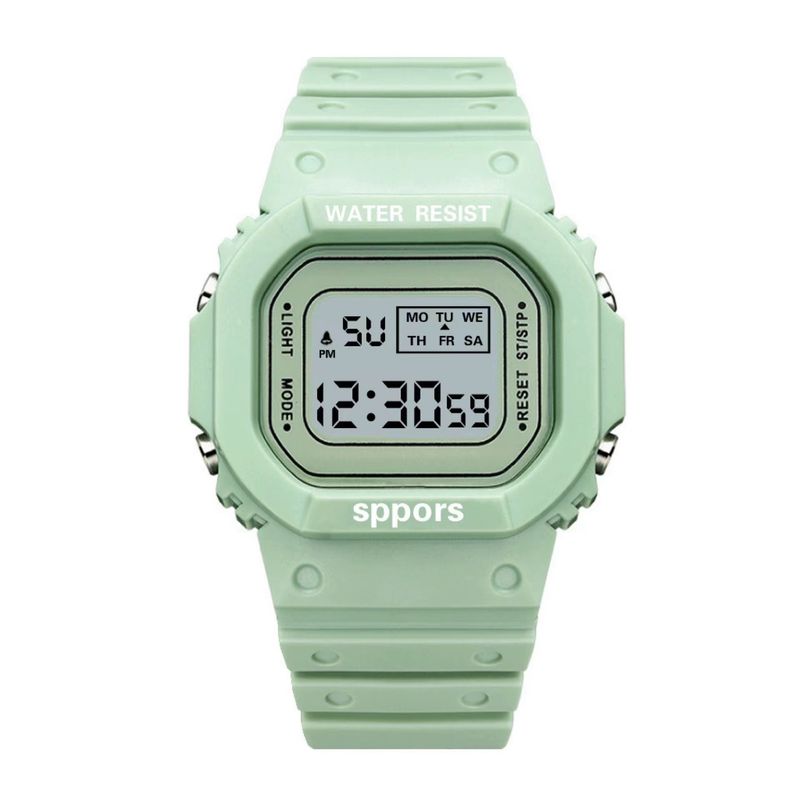 Men and women unicorns square matcha green electric small fresh couple watch_voghion.com