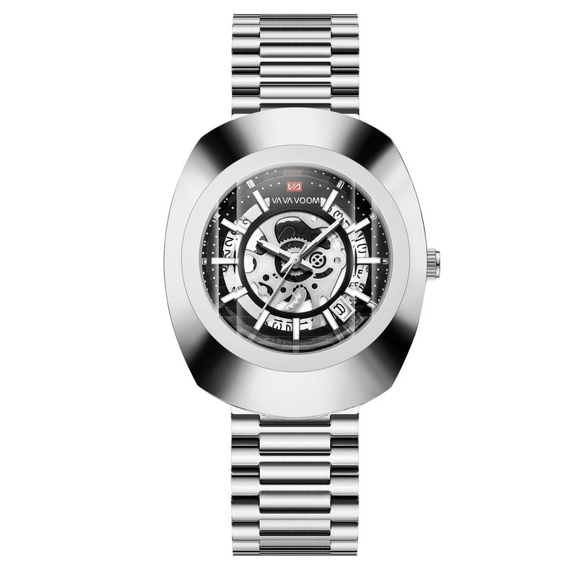 VAVAVOOM Marke Wasserdicht Quarz Herrenuhr Mode Lässig Leuchtend Edelstahl Mit Kalender Herrenuhr_voghion.com
