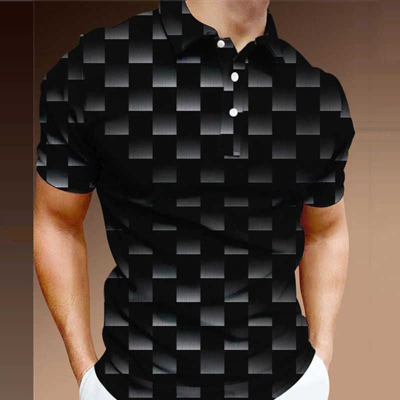 Men's golf shirt 3D printing brand casual daily printed short sleeve top casual fashion breathable_voghion.com