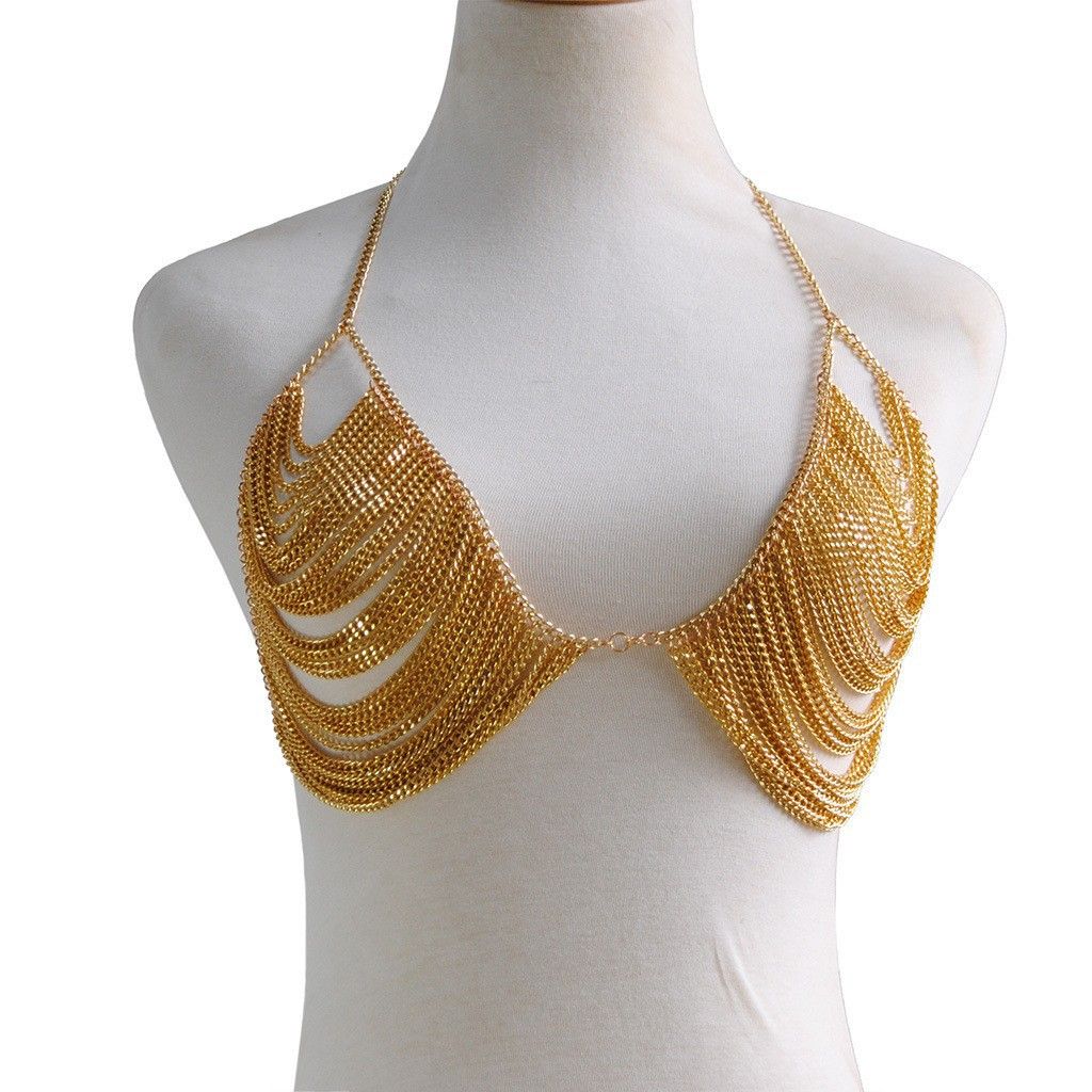 Glamorous Body Chain With Extravagant Tassels – Showstopper Waist & Bikini Chain For Nightclub, Party & Festival Wear_voghion.com