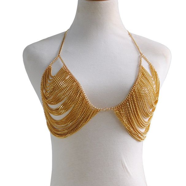 Glamorous Body Chain With Extravagant Tassels – Showstopper Waist & Bikini Chain For Nightclub, Party & Festival Wear_voghion.com