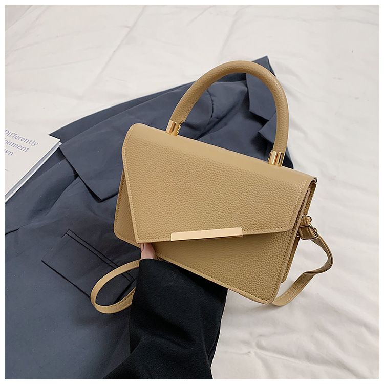 Enobarvna zimska priložnostna preprosta torbica čez telo, majhna kvadratna torba ženska modna tekstura osebnostna torba prevleka nov slog_voghion.com