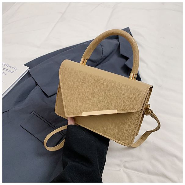 Enobarvna zimska priložnostna preprosta torbica čez telo, majhna kvadratna torba ženska modna tekstura osebnostna torba prevleka nov slog_voghion.com