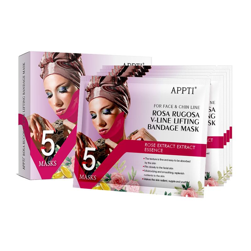 collagen Red rose ear hanging facial mask_voghion.com