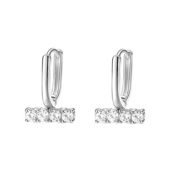 Cercei cu zirconiu cu design simplu de nișă, cercei geometrici împânziți cu diamante, mici și comozi, fără a fi nevoie să scoți cerceii când dormi_voghion.com