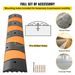 VEVOR Rubber Speed Bump, 1 Pack 2 Channel Speed Bump Hump, 72.8" Long Modular Speed Bump Rated 22000 LBS Load Capacity, 72.8 X 12.2 X 2.2 Garage Speed Bump For Asphalt Concrete Gravel Driveway-6 FT_voghion.com