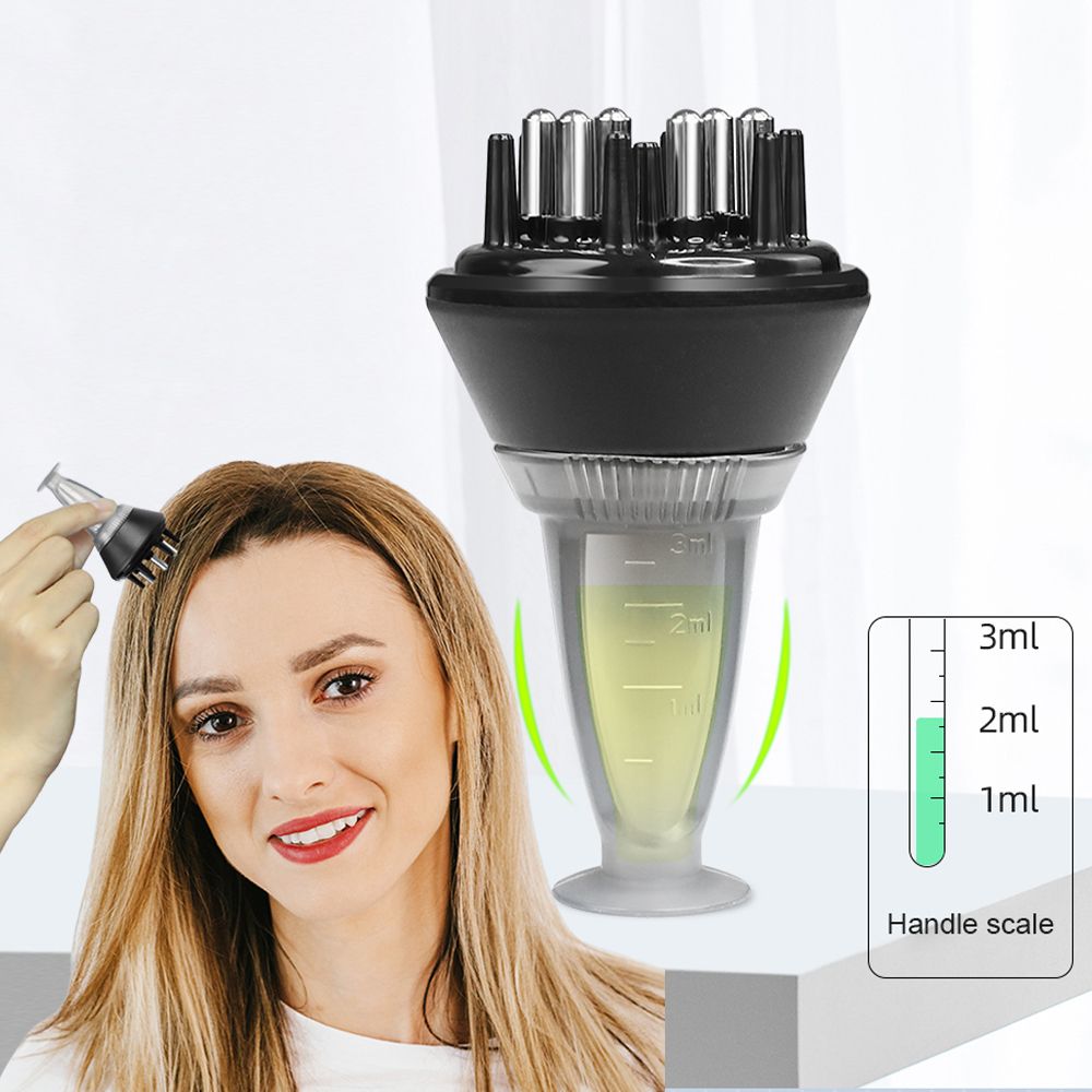 Galvas ādas aplikatora masāžas ķemme galvas matu augšanai matu augšanai šķidrs serums, eļļas birste barojoša matu sakņu ķemme pret matu izkrišanu_voghion.com