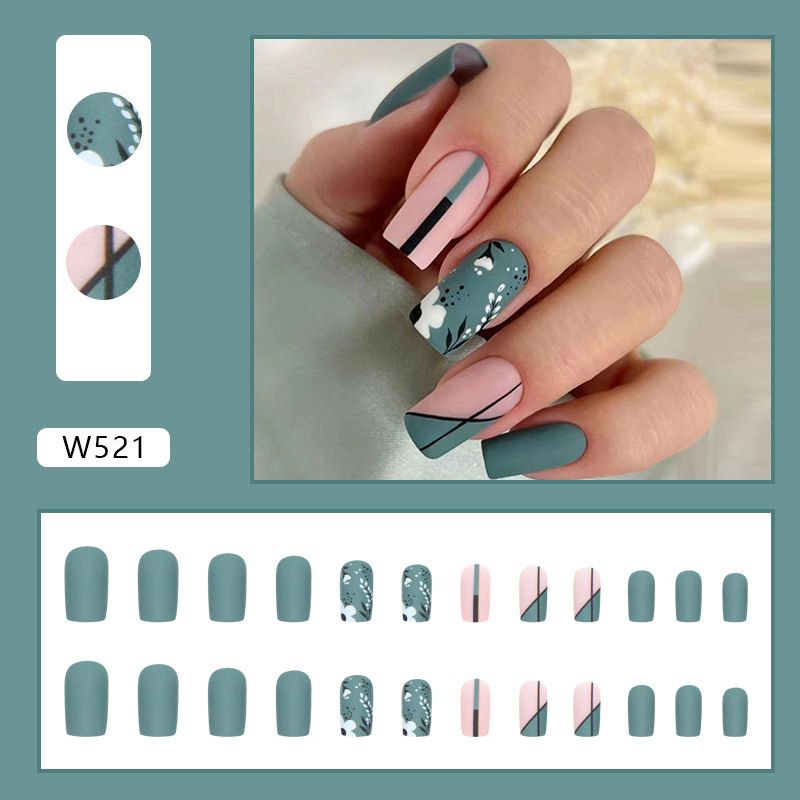 Frühling und Sommer neues Produkt Mädchen rosa romantische Schmetterling Kunst Mode Stil falsche Nägel 24 Stück_voghion.com