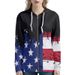 Women's  World Cup Football Casual Thin Women's Zipper Hooded Sweatshirt Match Fans Cheer Long Sleeve Women_voghion.com