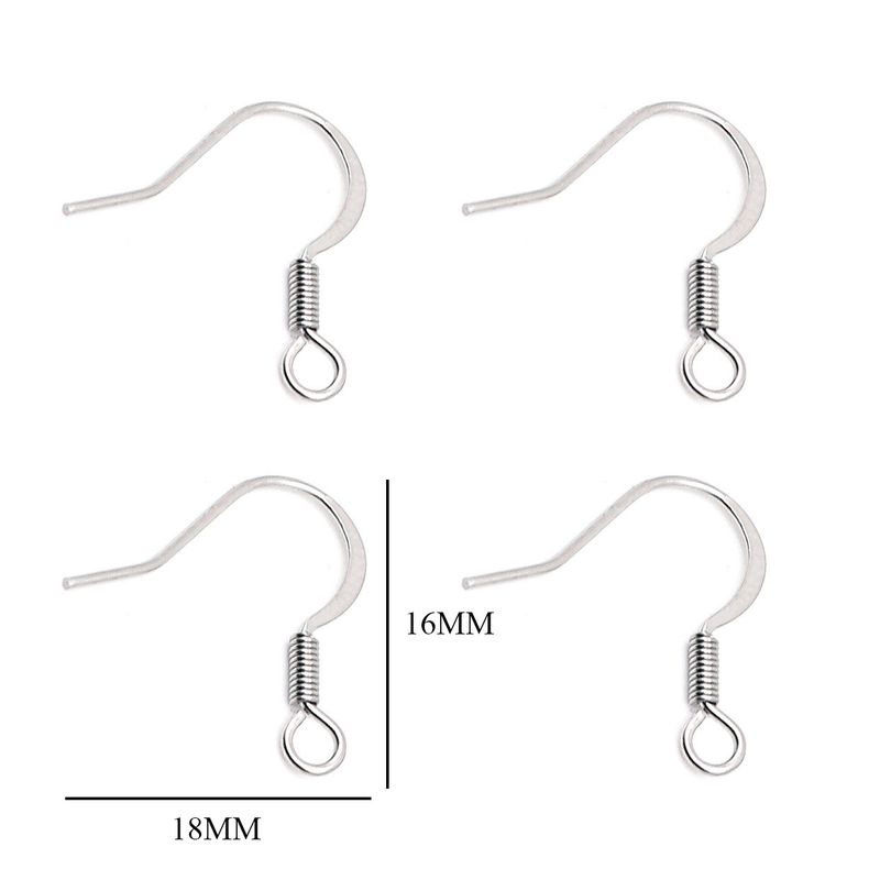 304 Acciaio Inox Gancio Piatto a Molla in Titanio Acciaio Piatto Fai da Te Accessori per Gioielli Orecchini a Bottone_voghion.com
