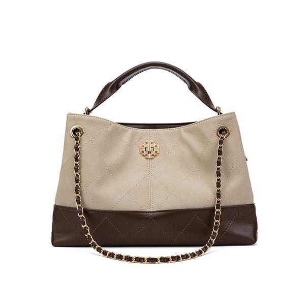 Gewatteerde leren damestas, hoogwaardige PU-stof, designer schoudertas met ketting, grote capaciteit, inclusief een berenhangertje._voghion.com