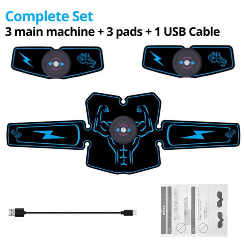ABS EMS Stimolatore elettrico dei muscoli addominali Body Trainer Fiess Cintura dimagrante Massaggiatore per la perdita di peso per M d_voghion.com
