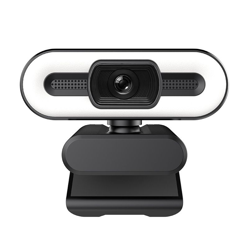 High Definition Camera With Ring Fill Light, 4K Camera, Three Soft Light, Plug And Play, Suitable For Zoom/live/online Class_voghion.com