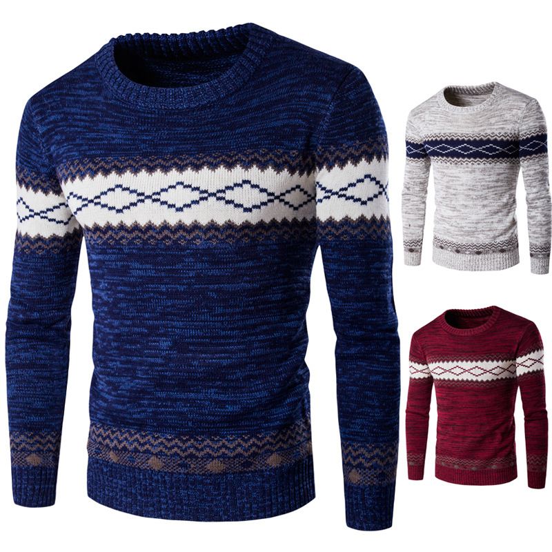 2023 autumn and winter men's sweaters thick thread thickened warm sweaters autumn and winter sweaters knitted sweaters_voghion.com