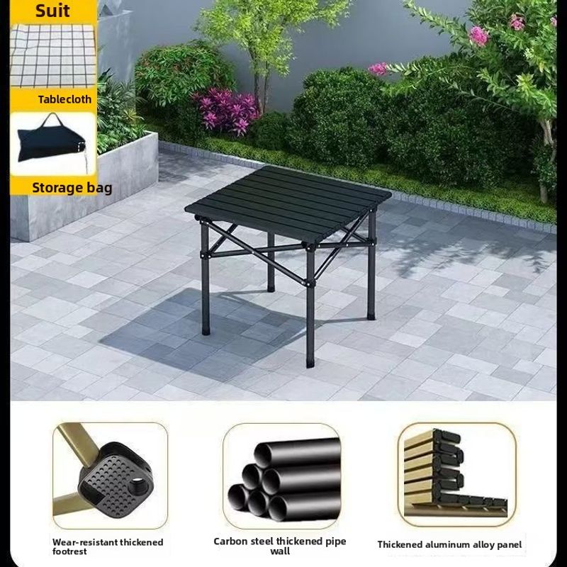 Set Folding Camping Und Stuhl Ei Rolle Picknick Tisch Stall Ausrüstung Ultra-licht Tragbare_voghion.com