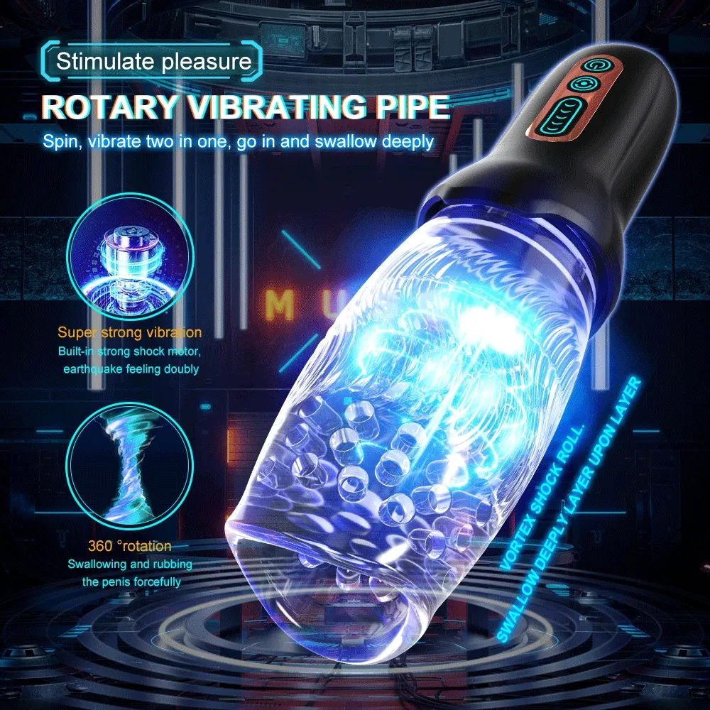 2025 Masturbateur automatique rotatif pour homme, entraîneur de gland, vibrateur, jouet sexuel de masturbation F_voghion.com