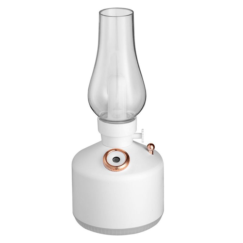 Vintage Kerosene Lamp Humidifier With USB, Essential Oil Diffuser & Night Light For Bedroom, Desktop, Home – Quiet Ultrasonic Mist Maker_voghion.com