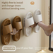 Peach Wood Grain Slipper No-Drill Bathroom Multifunctional Storage Shoe Wall Hanging Rack_voghion.com