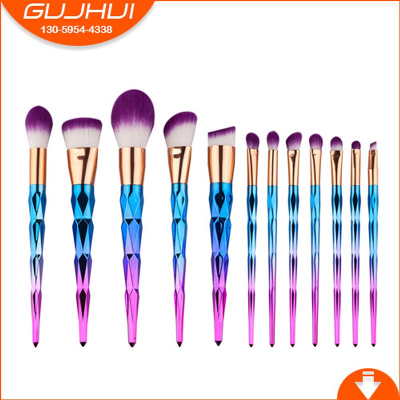 12-teiliges sechsseitiges Make-up-Pinselset, Beauty-Tools, Pinselset, Pinsel, Make-up-Zubehör GUJHUI_voghion.com