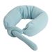 Cuscino cervicale ergonomico a forma di U per viaggi - Supporto in memory foam lavorato a maglia ultra morbido (rosa pastello, menta)_voghion.com