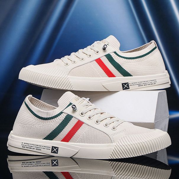 Scarpe da uomo, estive, nuove, coreane, versatili, a rete, slip-on, alla moda, scarpe da studente, scarpe casual, tessuto volante, calzini resistenti agli odori_voghion.com