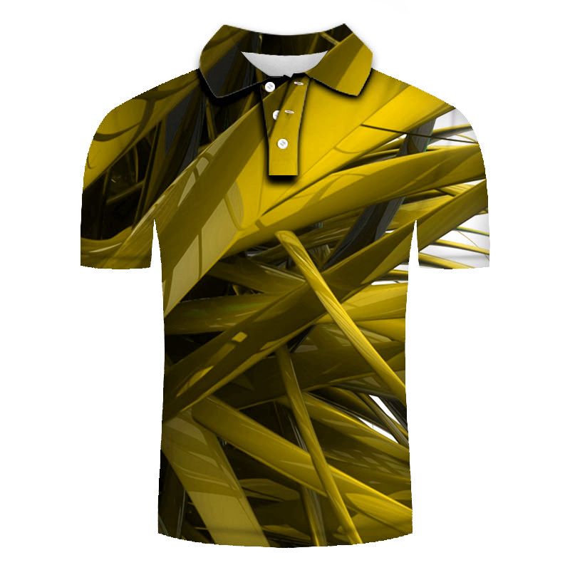 Camicia di polo degli uomini del risvolto di alta qualità casuale di affari di nuova vendita calda di estate della camicia di polo degli uomini 3D_voghion.com