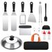 Set di utensili da cucina in acciaio inossidabile per barbecue, set di utensili da cucina, pala da cucina, set da barbecue combinato, set da barbecue per campeggio all'aperto_voghion.com