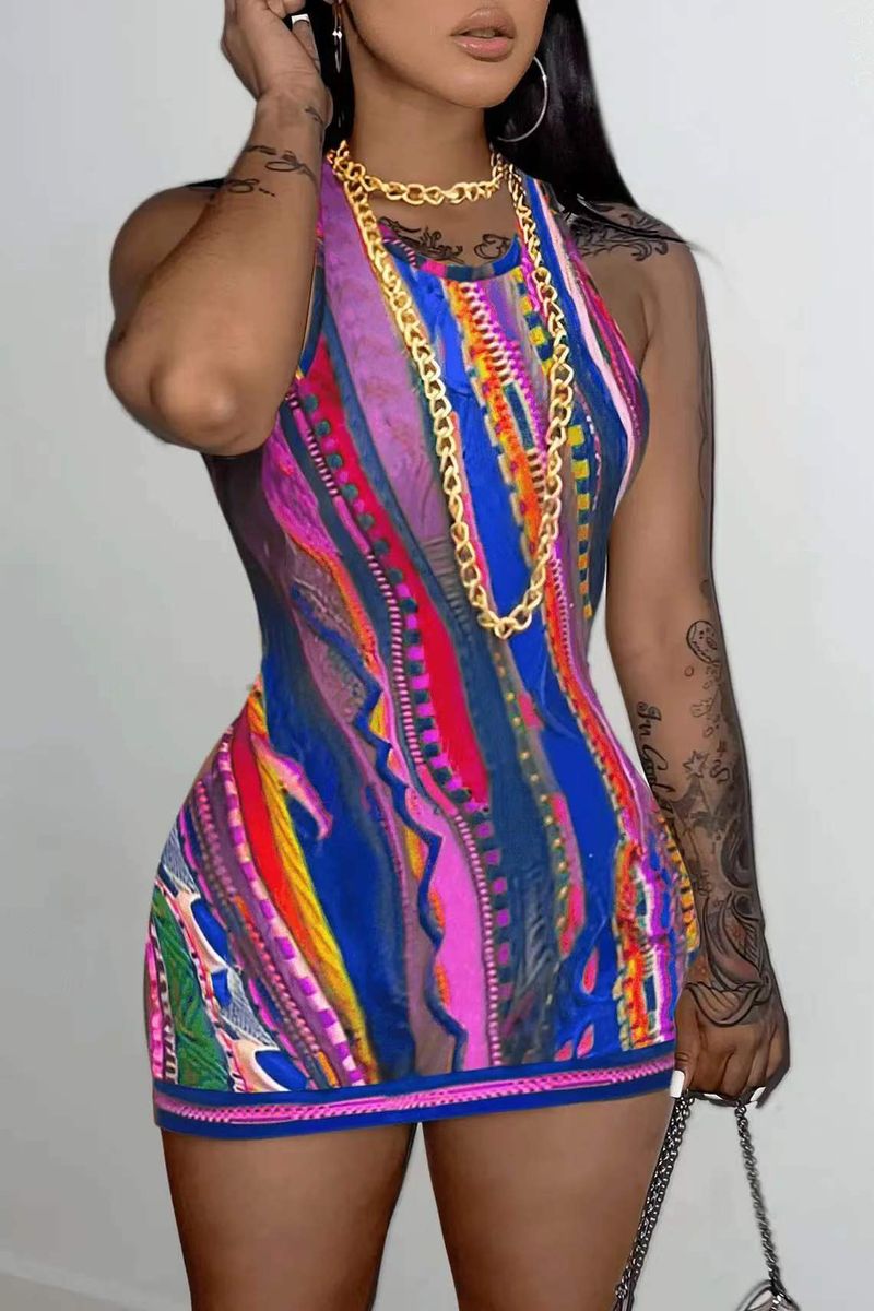 Positionnement de la robe imprimée pour un nouveau style féminin_voghion.com