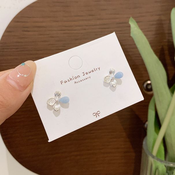 Nuovi orecchini a farfalla colorati per la primavera e l'estate per le donne, stile fata con aghi d'argento e fiori, sensazione di alta qualità di nicchia,_voghion.com