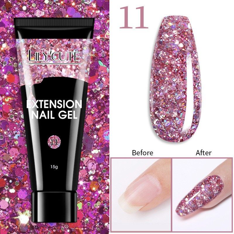 Gel per l'estensione delle unghie - Colla per modellazione rapida senza carta, 15 ml con adesione per strass_voghion.com