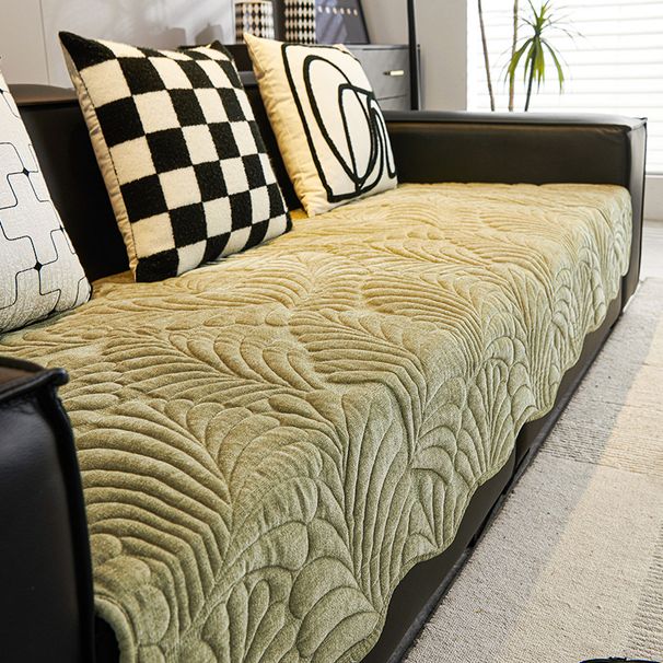 Hochwertiger Chenille-Sofaüberzug mit Bananenblattmuster – individuell anpassbarer, dehnbarer Sofaschutz für Ecksofas (70–280 cm, verschiedene Farben)_voghion.com