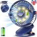 USB Rechargeable 5 Speeds Mini Cooling Fan Clip On Desk Baby Stroller Portable_voghion.com