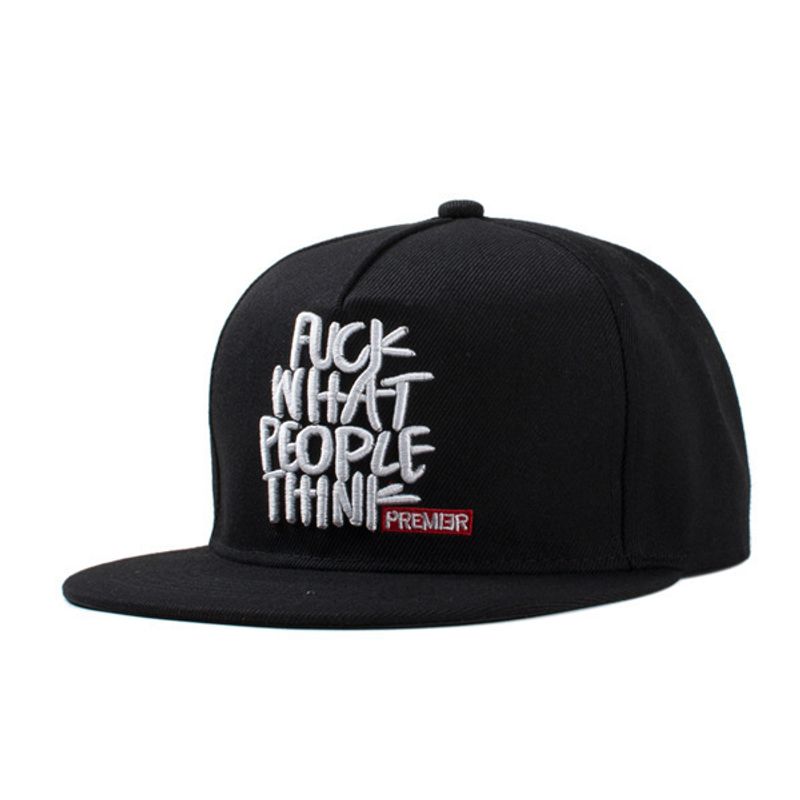 Fuck What Letter Embroidered Baseball Cap Fashion Couple Street Dance Outdoor Protection Sun Hat_voghion.com