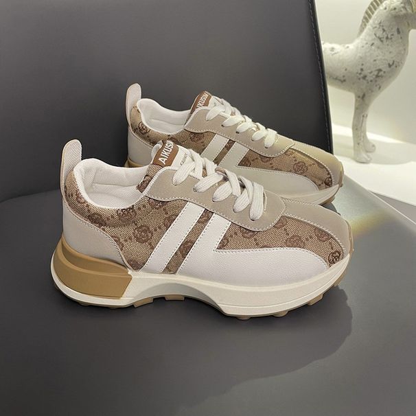 Forrest Gump Sko Dame Nye Forår Og Efterår Alle Matchende Tyk Bund Visende Fødder Små Vaffel Daddy Sko Net Rød Super Hotte Sportssko_voghion.com