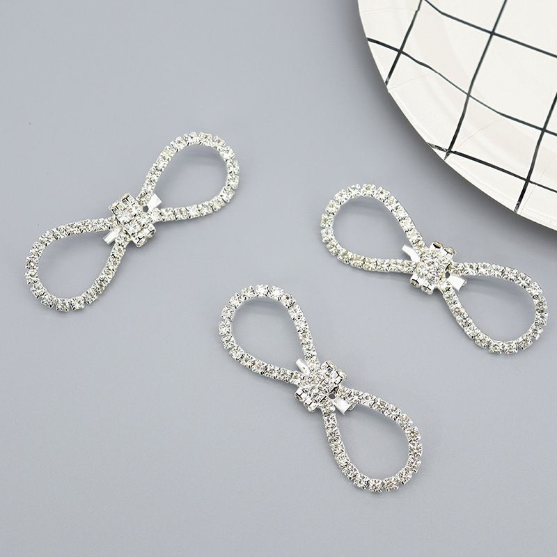 Rhinestone high-end and niche shoe bag accessories, tassel clip, anti glare bow, brooch, small fragrant style buckle_voghion.com