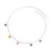 Cavigliera in argento sterling con goccia d'olio colorata per donna, design semplice a forma di cuore di pesca, accessorio per studenti e migliori amici_voghion.com