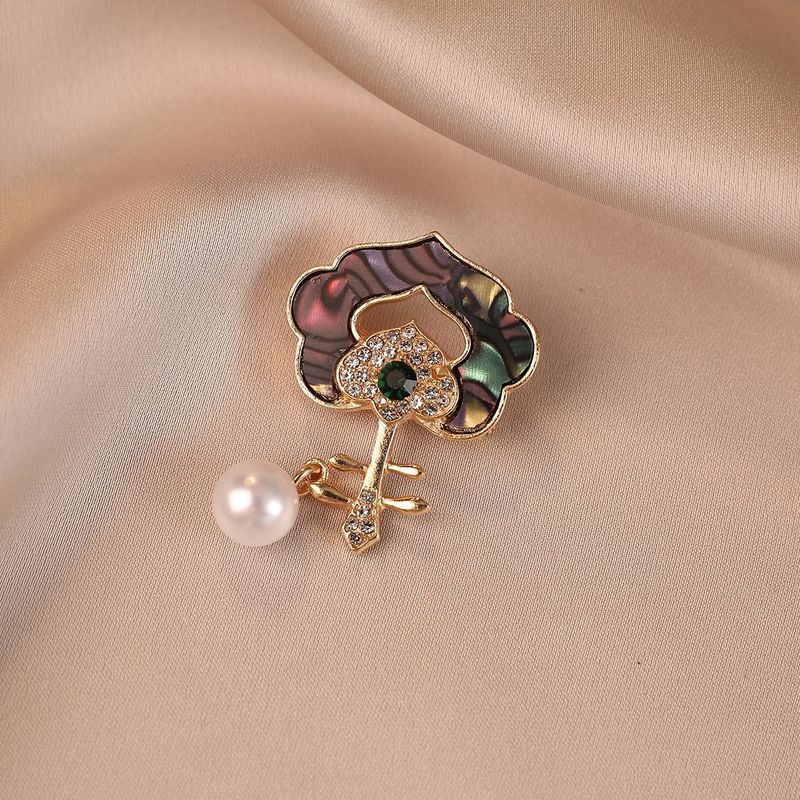 Antique Pipa Design Brooch Retro High-end Temperament Pin Pearl Cheongsam New Corsage High-end Suit Accessories_voghion.com