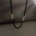 Black Cuban With Diamonds Men's Necklace Women's High-end Design Niche Ins Hip-hop Collarbone Chain Couple_voghion.com