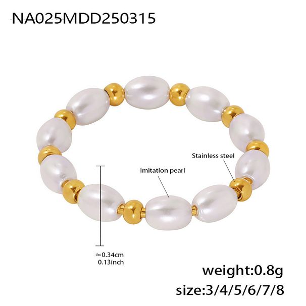 Anel feminino minimalista com contas geométricas, aço inoxidável, banhado a ouro 18K, hipoalergênico, empilhável, para uso diário_voghion.com