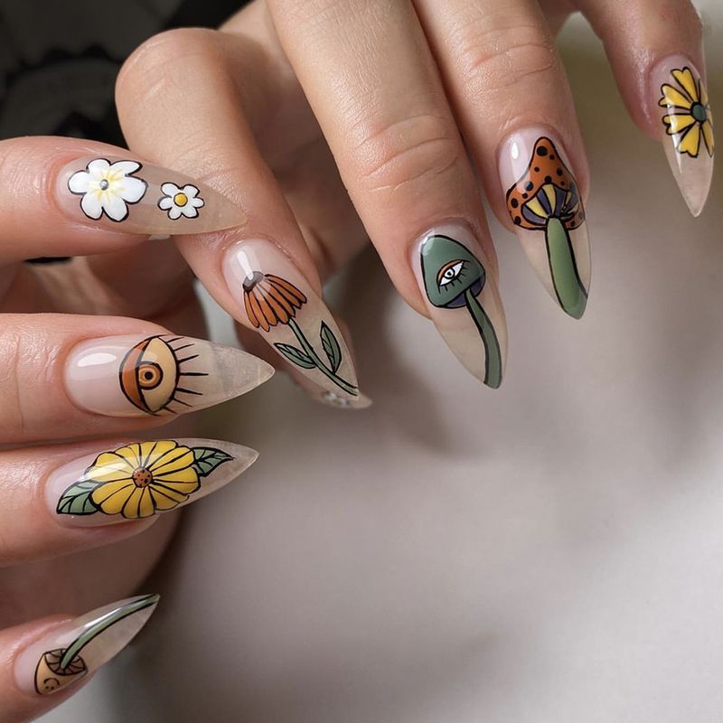 Stiletto Lange 24 Stuks Kunstnagels Halloween Amandel Nepnagels Met Bloed Ontwerp Wearable Druk Op Nagels Ovale Ful_voghion.com